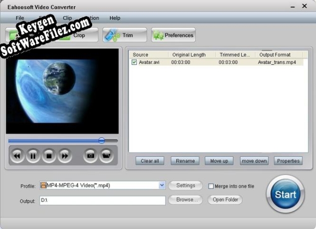 Key for Eahoosoft Video Converter