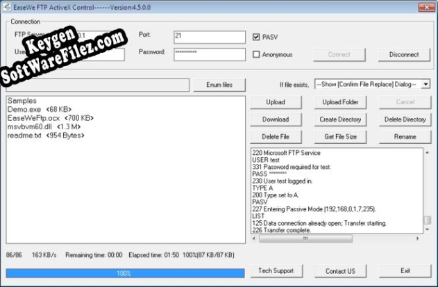 Key for Easewe FTP OCX ActiveX Control