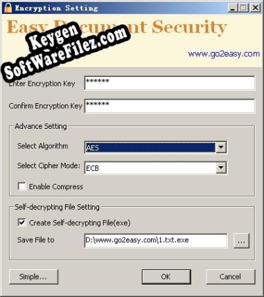 Key generator (keygen) Easy Document Security