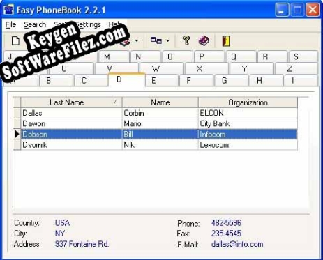 Easy Phonebook serial number generator