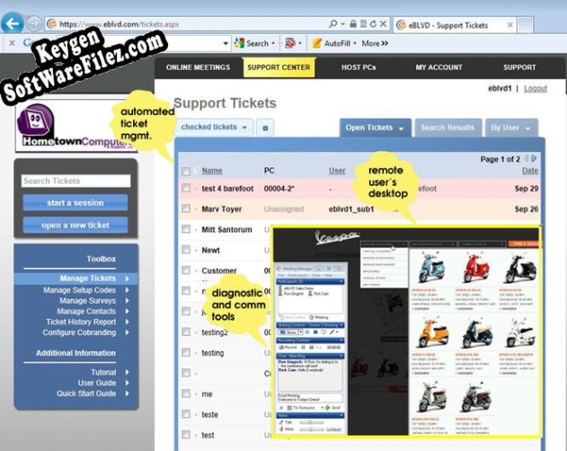 eBLVD Support Center and HelpDesk Key generator