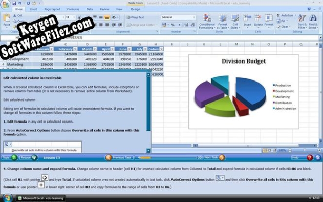 Key generator for Edu-learning for Word, Excel and PowerPoint 2007