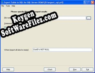 Export Table to SQL for Access key free