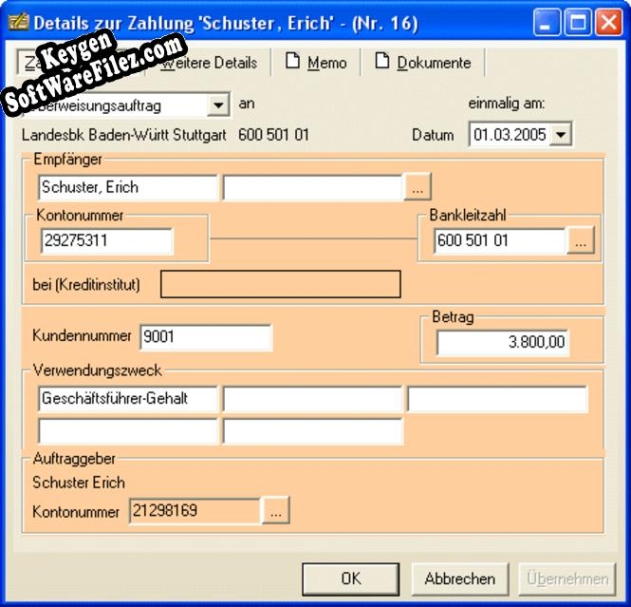 Key for ezDTA - DatentrÃ¤geraustausch mit der Bank