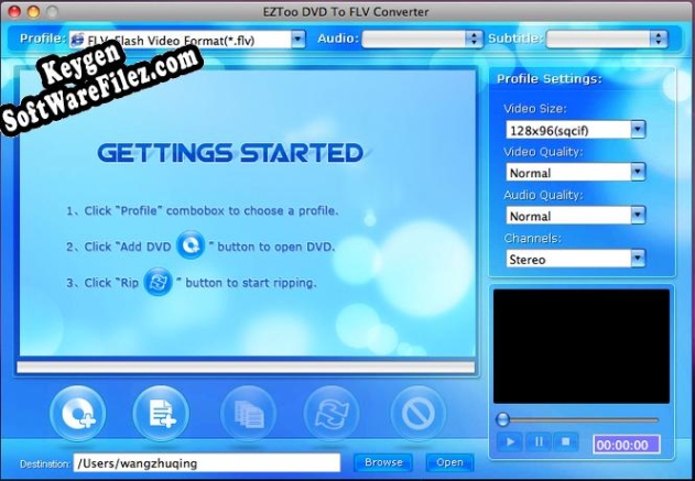 Activation key for Eztoo DVD To FLV Converter for MAC
