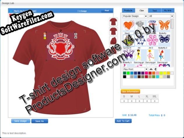 Key generator for Flash TShirt Design Software