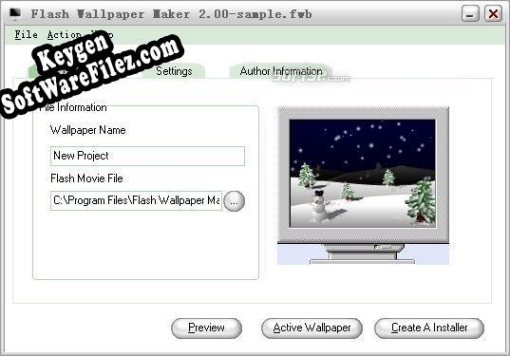 Activation key for Flash Wallpaper Maker