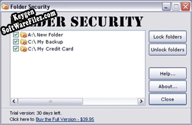 Key generator for Folder Security 2.6