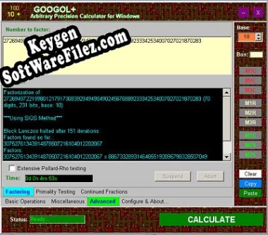 Googol+ Key generator