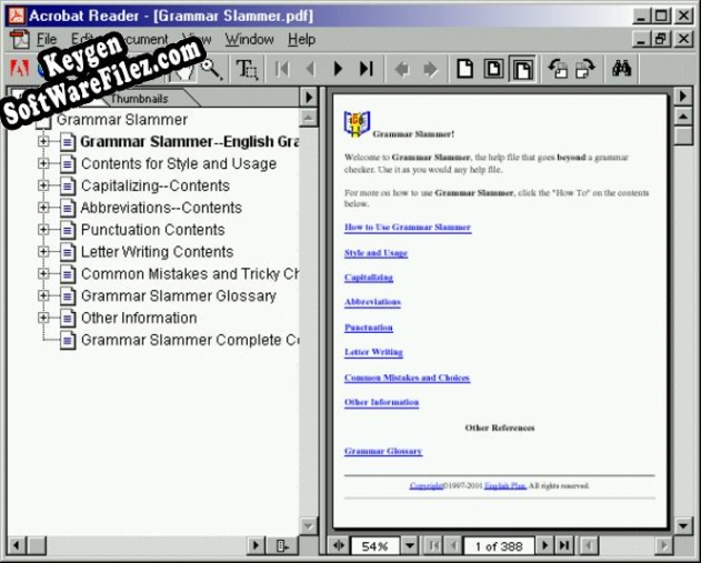 Key generator for Grammar Slammer for Non-Windows