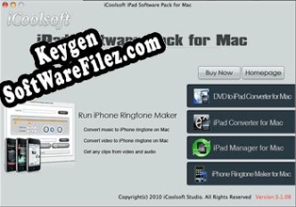 Registration key for the program iCoolsoft iPad Software Pack for Mac