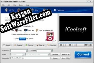 Free key for iCoolsoft iPod Video Converter