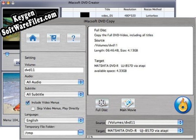 Key for iMacsoft DVD Maker Suite for Mac