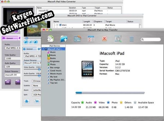 Registration key for the program iMacsoft iPad Mate for Mac