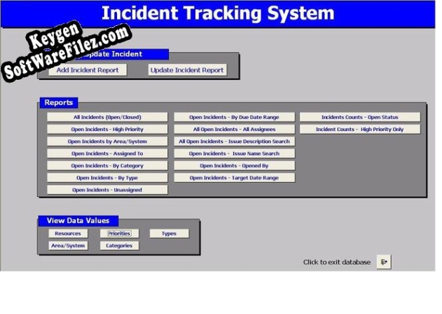 Incident Tracking System activation key