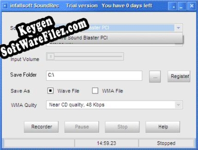 infallsoft Sound Recorder key generator