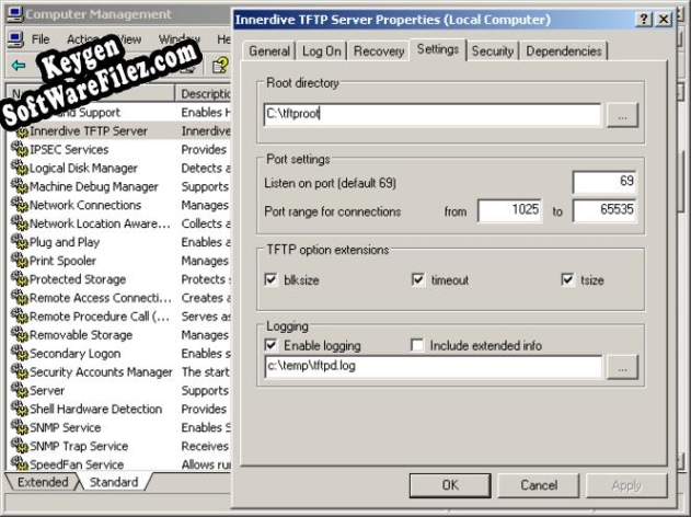 Activation key for Innerdive TFTP Server