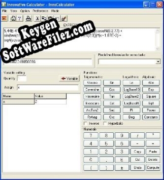 Key generator (keygen) Innovative Calculator - InnoCalculator