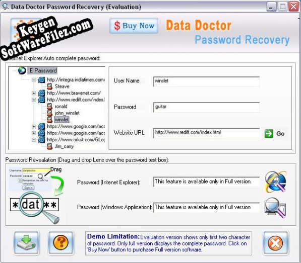 Internet Explorer Passwords Rescue Tool serial number generator