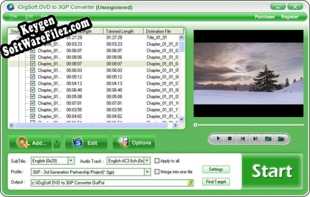 Key generator for iOrgSoft DVD to 3GP Converter