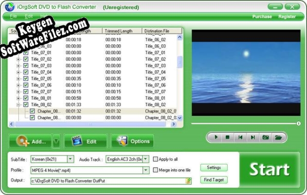 Activation key for iOrgSoft DVD to Flash Converter