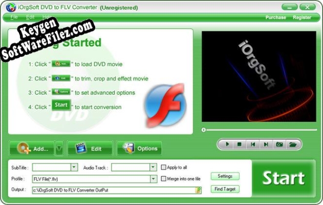 iOrgSoft DVD to FLV Converter key free