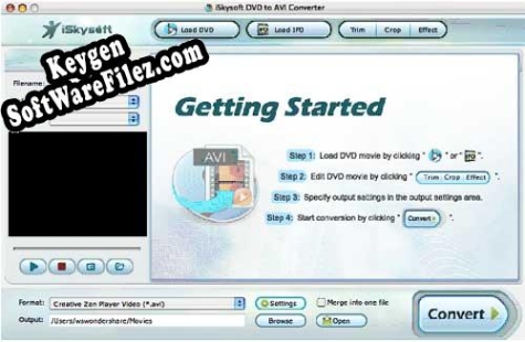 Key for iSkysoft DVD to AVI Converter for Mac