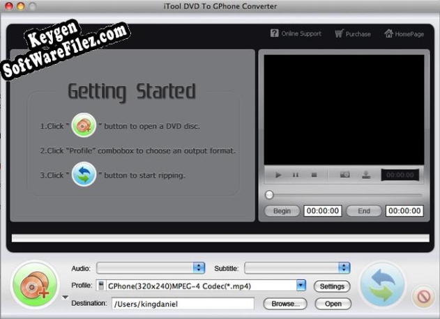 Key for iTool DVD To GPhone Converter for MAC