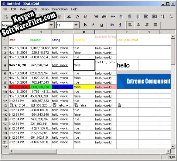 JDataGrid Spreadsheet Edition activation key