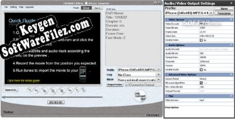 JenoSoft DVD to iPhone Video Converter key generator
