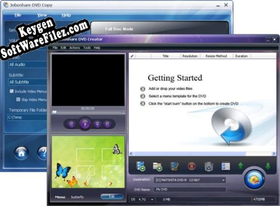 Joboshare DVD Maker Bundle serial number generator