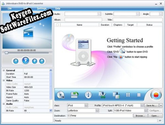 Joboshare DVD to iPod Converter key free