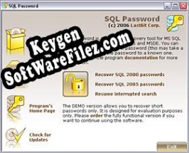 LastBit SQL Password Recovery serial number generator