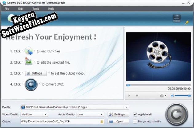 Leawo DVD to 3GP Converter key free