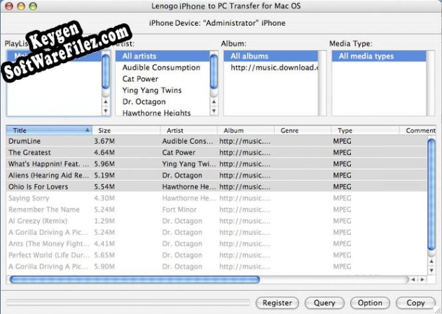 Lenogo iPhone to PC Transfer for Mac key generator