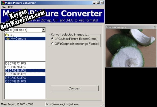 Key generator for Magic Picture Converter