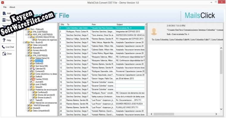 Key generator (keygen) MailsClick Convert OST File