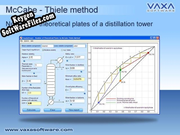 MCTH - McCabe Thiele Plates Calculator activation key