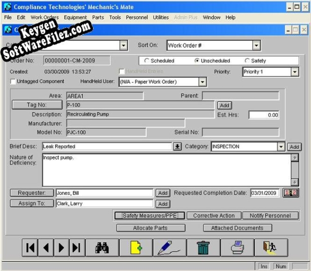 Key generator (keygen) Mechanics Mate CMMS