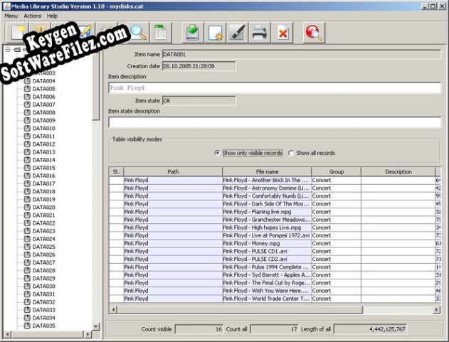 Key generator (keygen) Media Library Studio