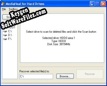 Key generator (keygen) MediaHeal for Hard Drives