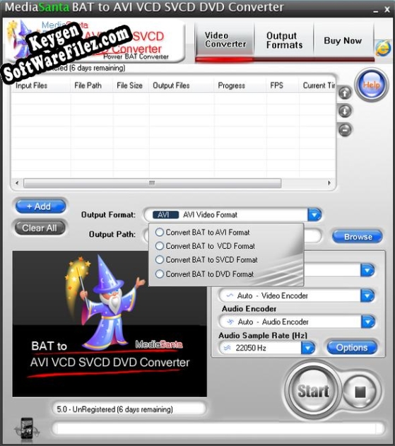 Registration key for the program MediaSanta DAT to AVI VCD SVCD DVD Converter