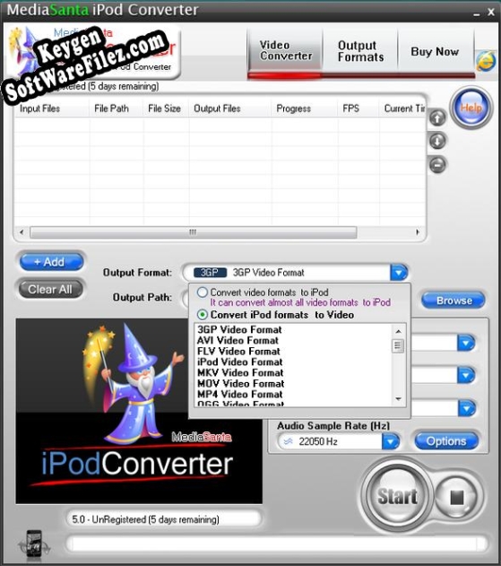 Key generator for MediaSanta iPod Converter