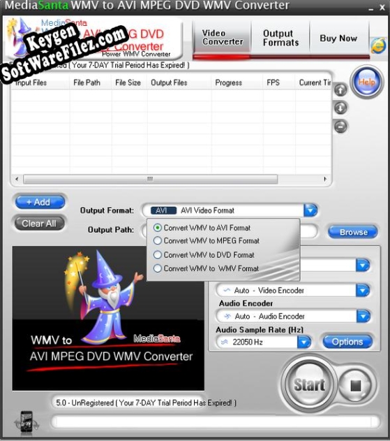 Registration key for the program MediaSanta WMV to AVI MPEG DVD WMV Converter