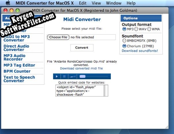 Midi Converter for Mac key free