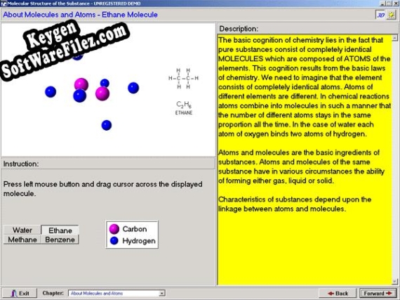 Molecular Structure of the Substance Key generator