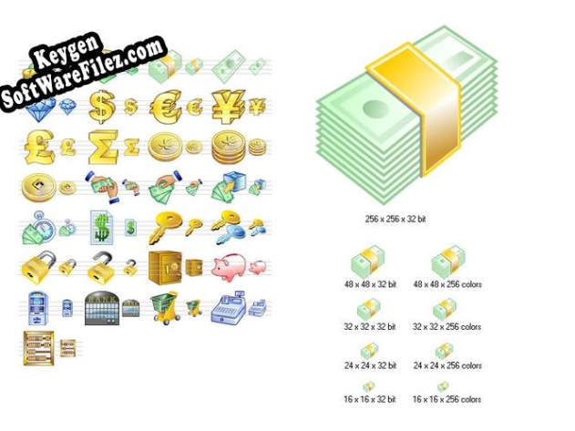 Money Icon Set serial number generator