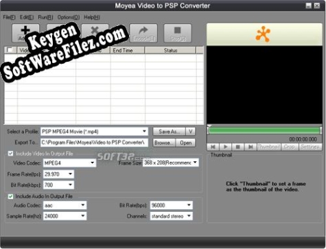 Moyea Video to PSP Converter key generator