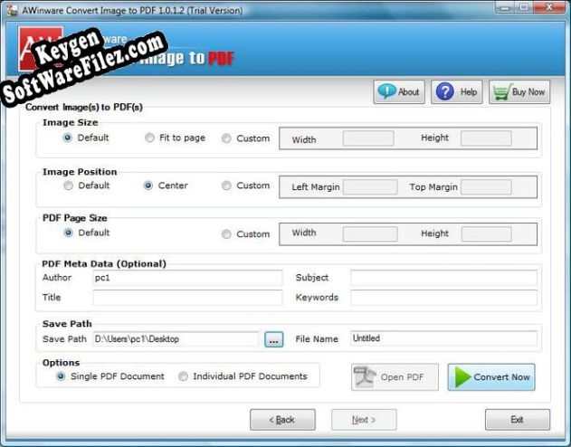 Multi-frame TIFF Image to PDF Converter Key generator