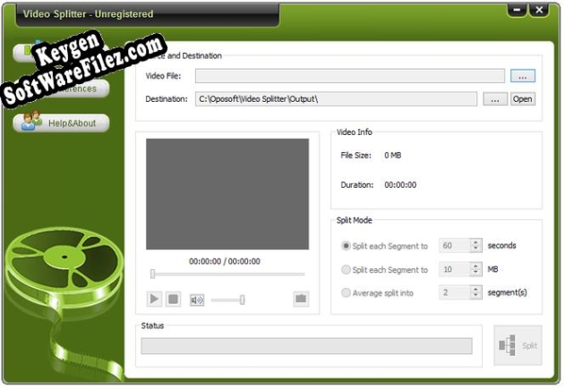 Activation key for Oposoft Video Splitter